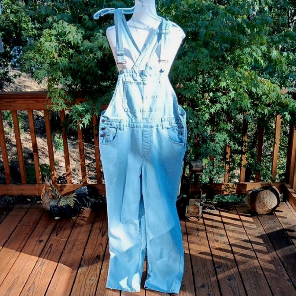 Women's Light Blue Denim Overalls